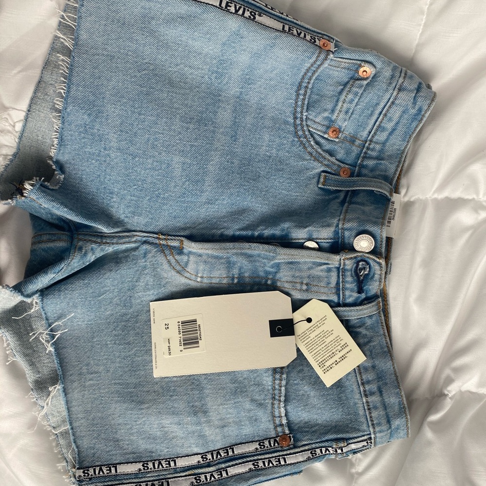 Levi’s high waisted denim shorts